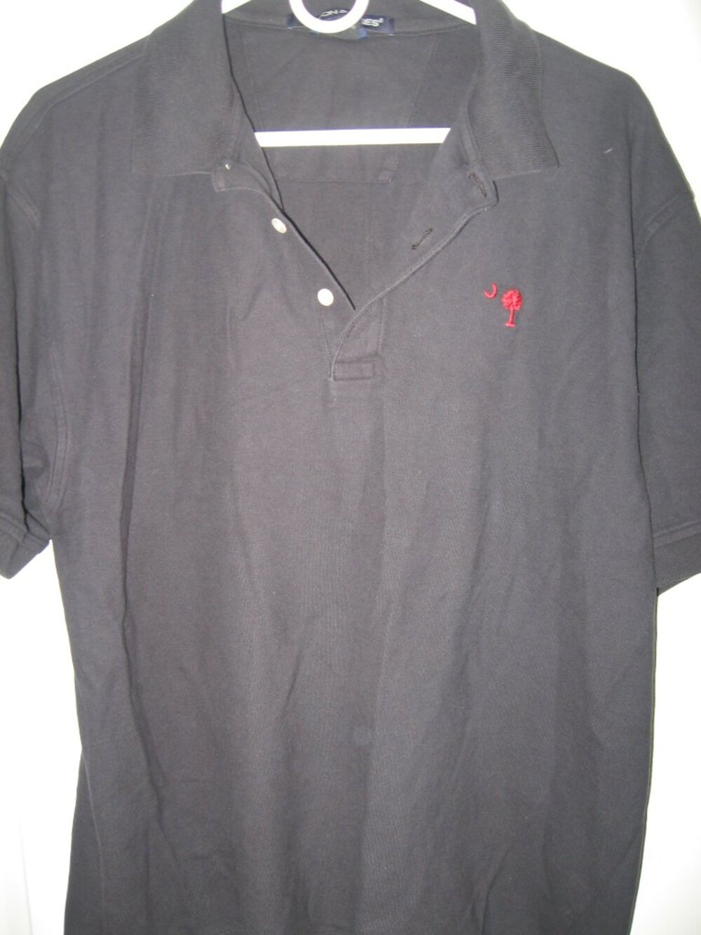 Devon & Jones Pique Polo Shirt Men's Size Large Dark Blue w/ State of SC Logo
